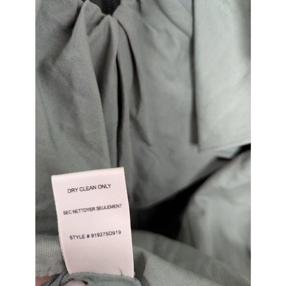 Rebecca Taylor linen blend sage ruffle dress size 0 - Picture 6 of 6